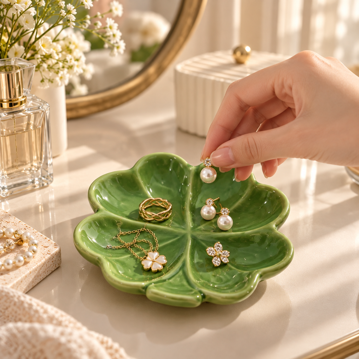 Nordic Ceramic Jewelry Display Tray