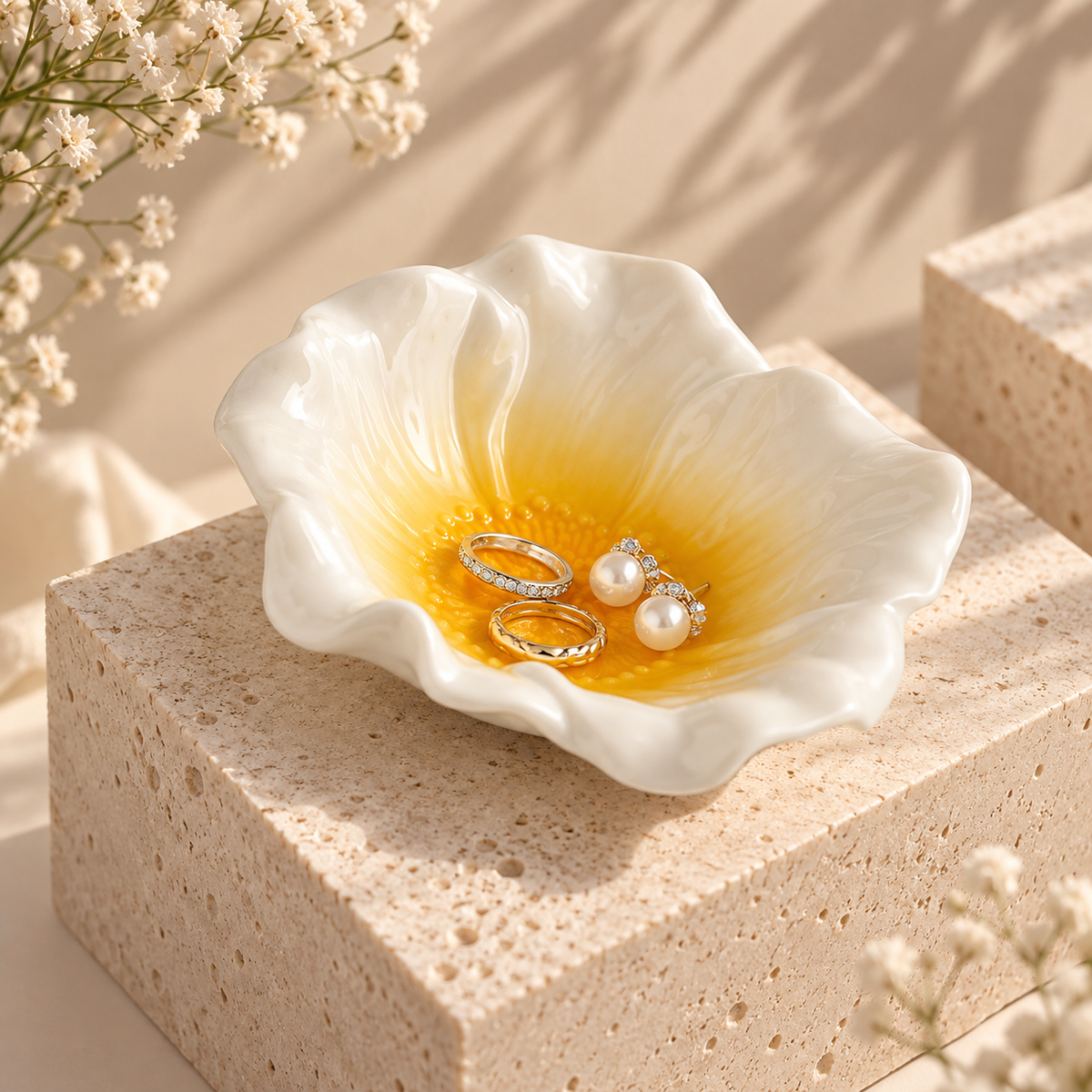 Porcelain Jewelry Storage Display Dish