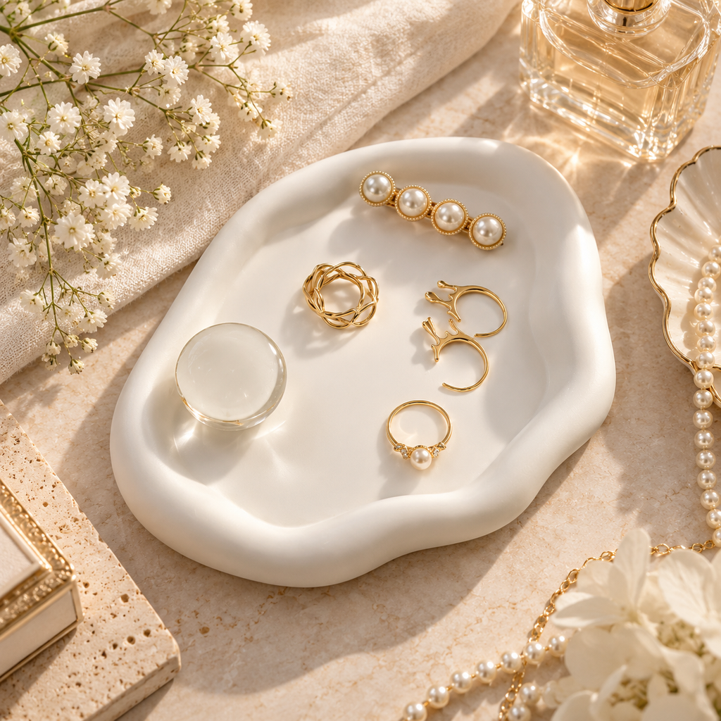 Irregular Gypsum Jewelry Display Tray