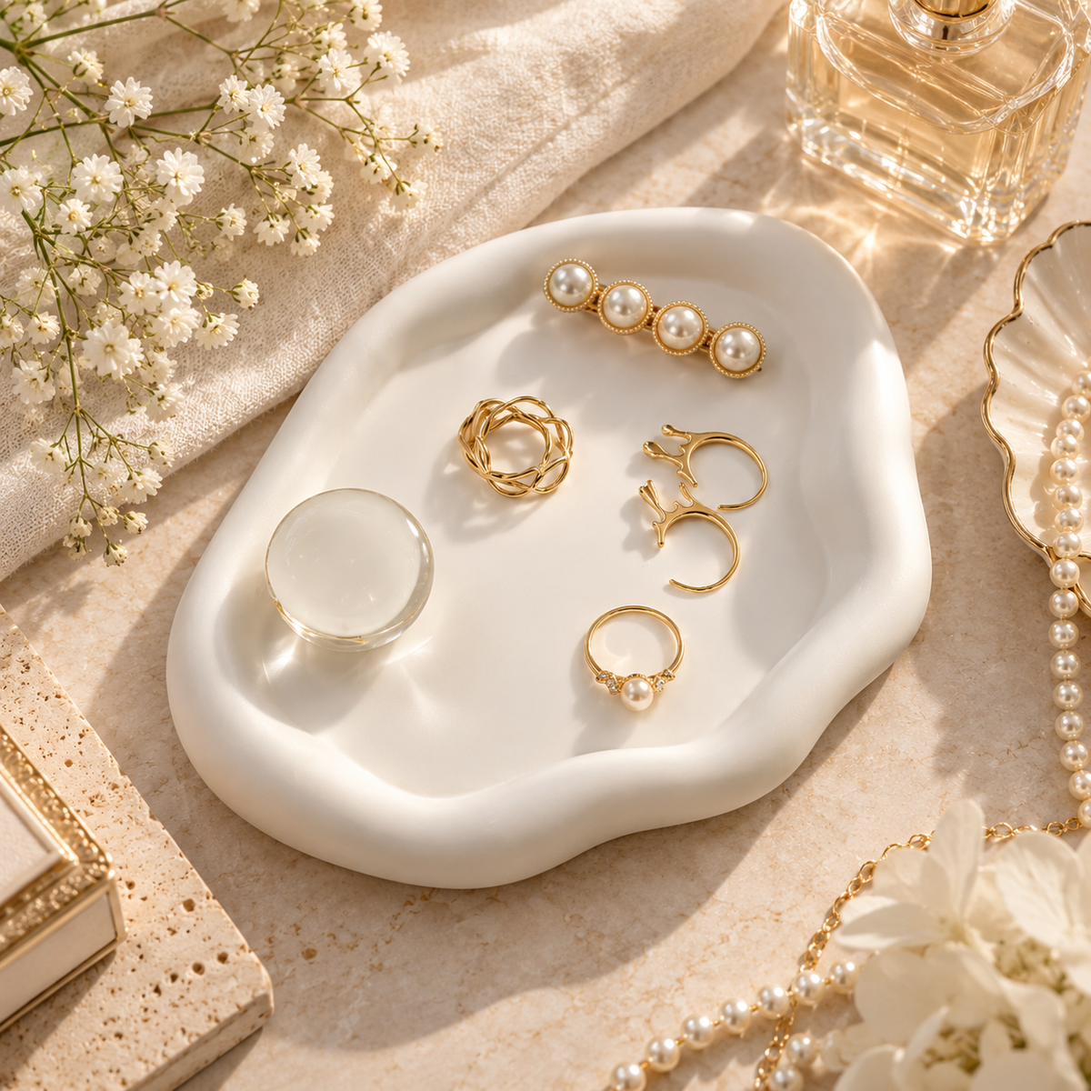 Irregular Gypsum Jewelry Display Tray